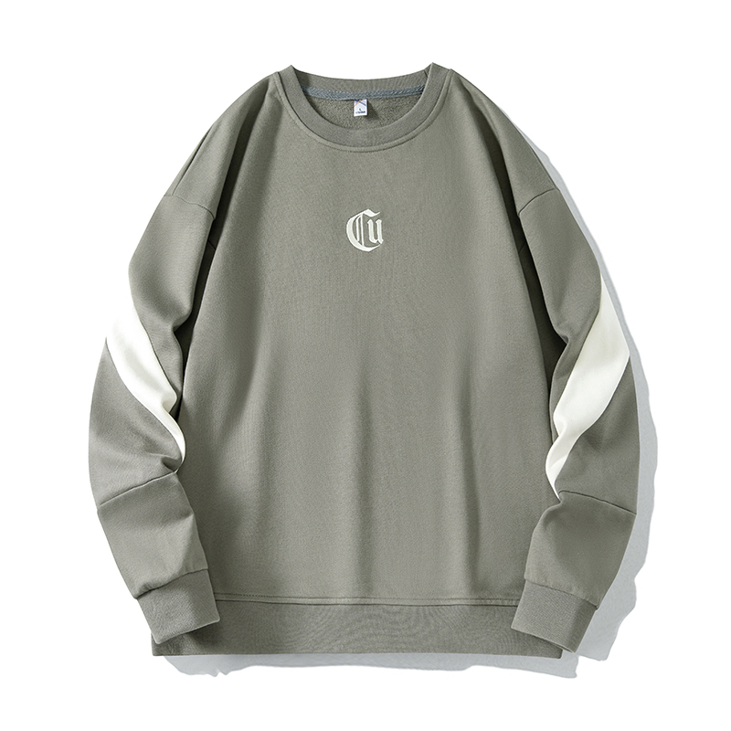 Men's Round Neck Sweatshirt Round Neck Long-Sleeved Embroidery Oversized 6XL, 7XL, 8XL Ugly Christmas Sweatshirts For Men