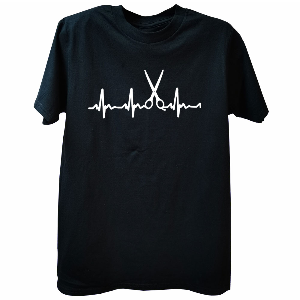 Herzschlag von Friseur T-Shirt Kurzarm lustige Friseurs chere Haar Stylist Grafik harajuku Hip Hop Streetwear T-Shirt – Detail 2