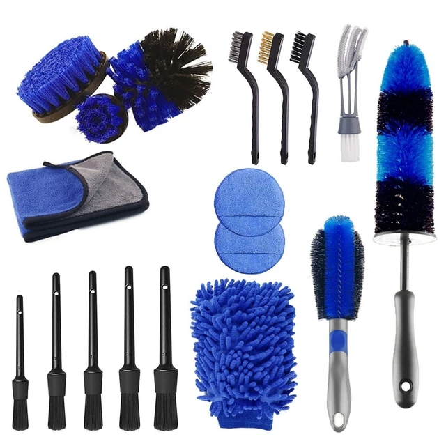 Car Cleaning Tool Kit with Brush Set Auto Detailing Automatic Detail Drill  Sets Wash Paint Polishing for Wheel Dashboard - AliExpress