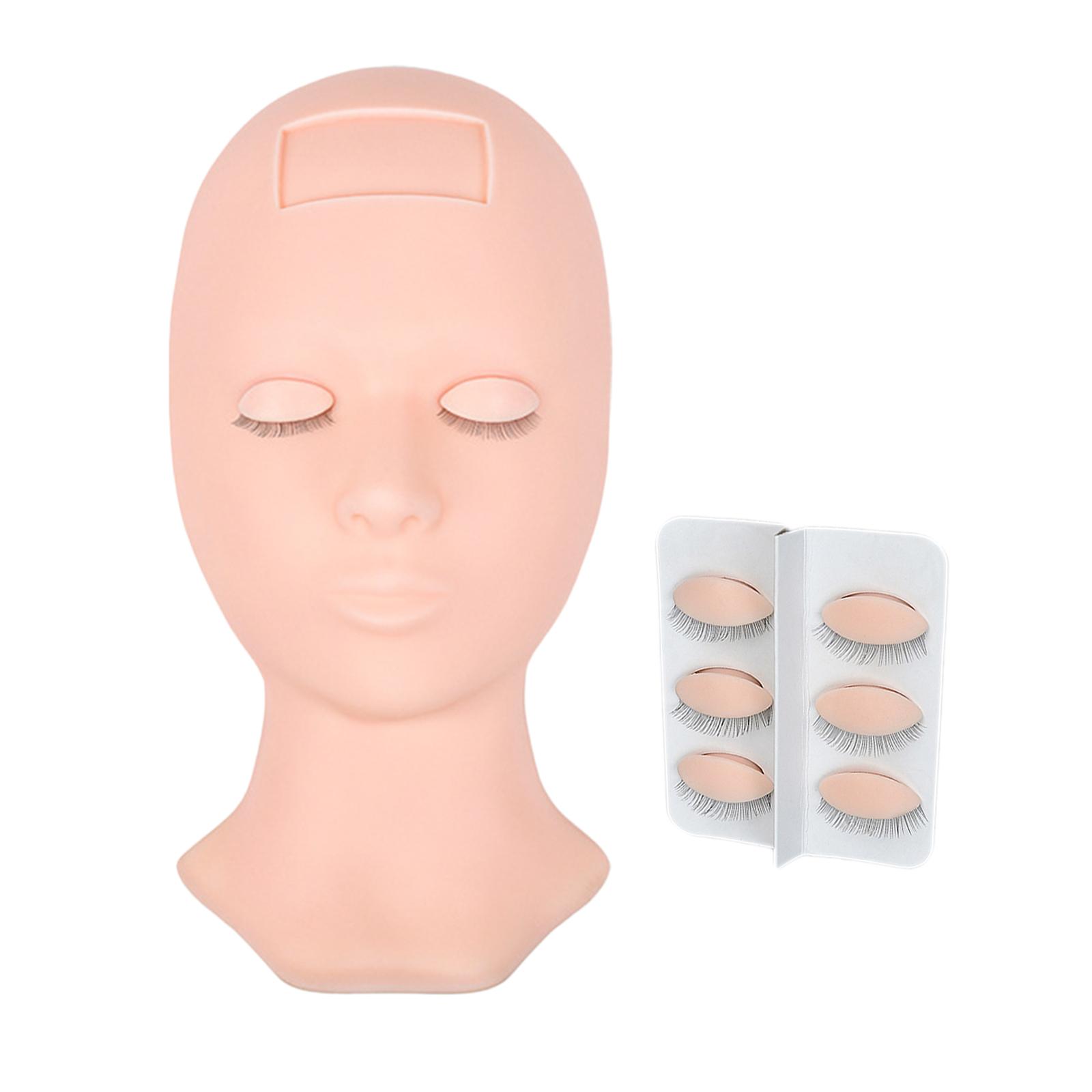 Eyelash Manikin Head, Cosmetology Manikin Flat Head for Eyelash Extension