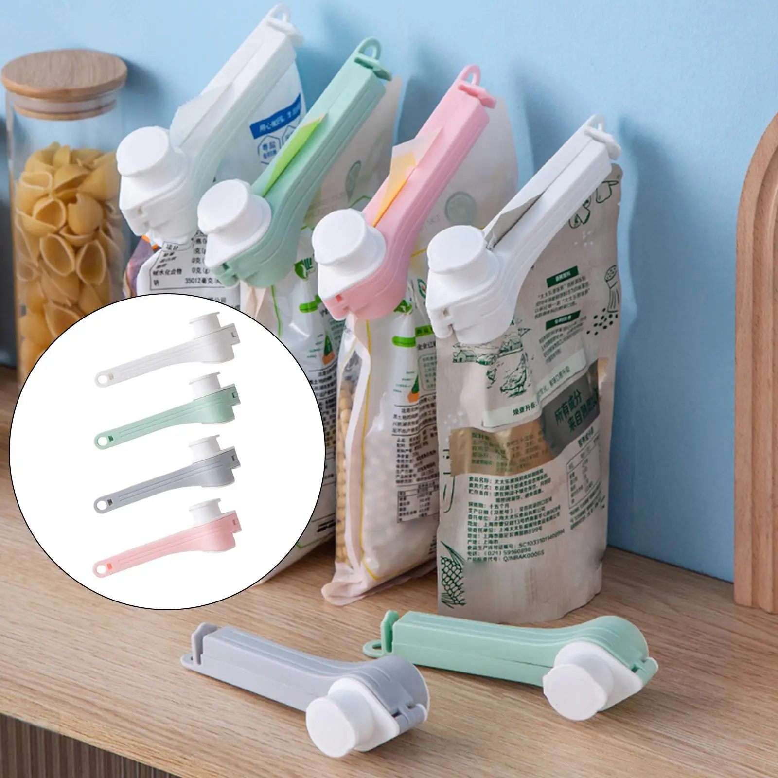 Snack Sealing Pour Food Storage Bag Clip with Discharge Nozzle Kitchen Tools Reusable Sealer Clamp Fresh Keeping