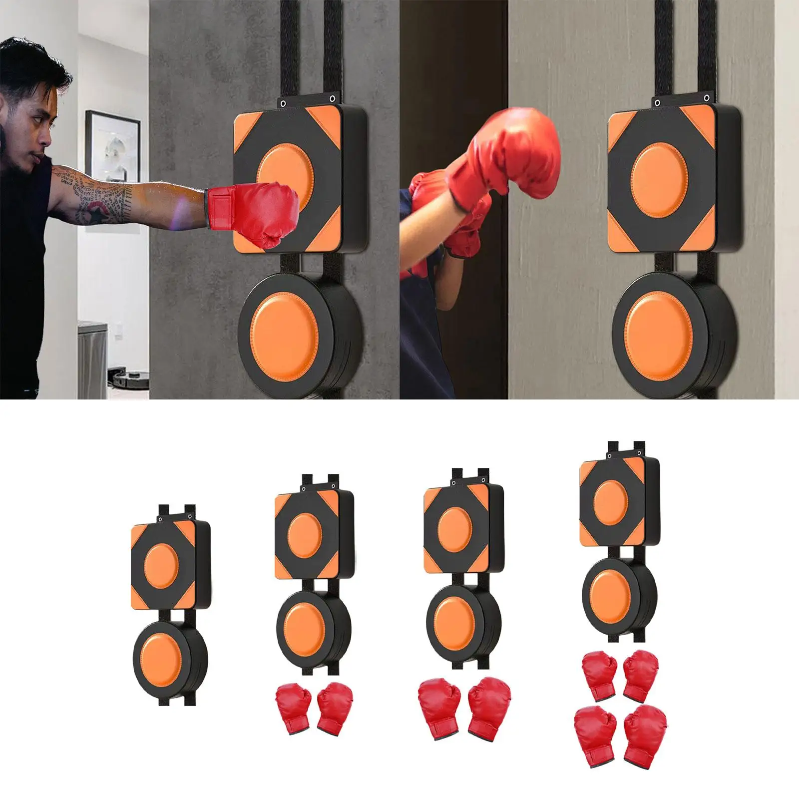 Wall Punching Bag Height Adjustable Fitness Equipment Wall Mounted Boxing Mat for Karate Workout Home Martial Arts Muay Thai