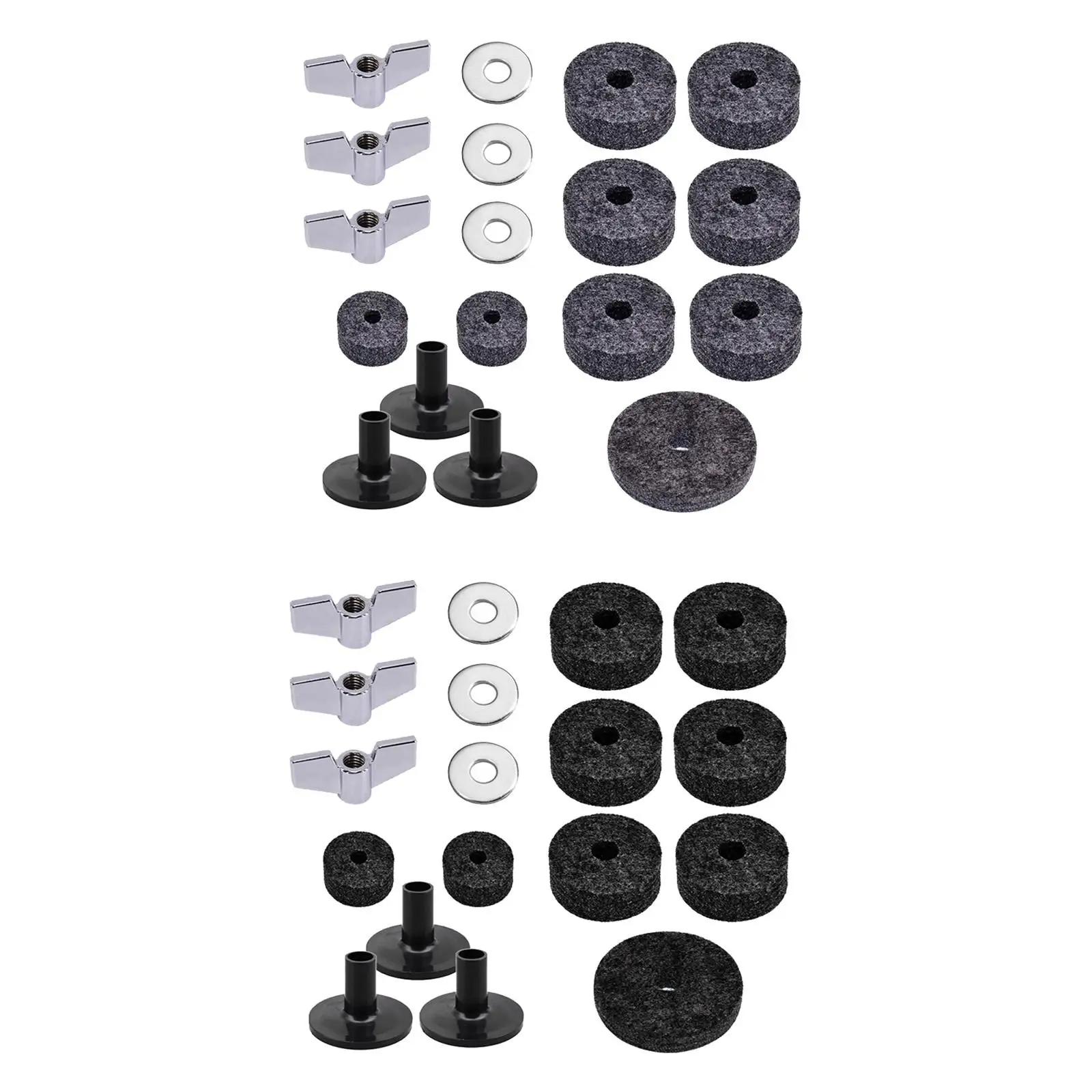 Drum Replacement Parts, Cymbal Felt Washer Drum Accessories, Attachment Drum Sets Replacement, for Music Stage Performer