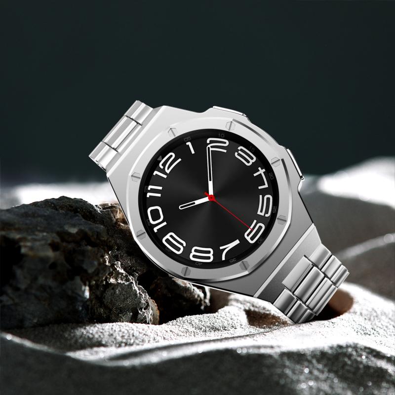Modification Kit Case For Samsung Galaxy Watch6 Classic 47mm 43mm Stainles Steel Metal Strap Bracelet Galaxy6Classic Rubber Band