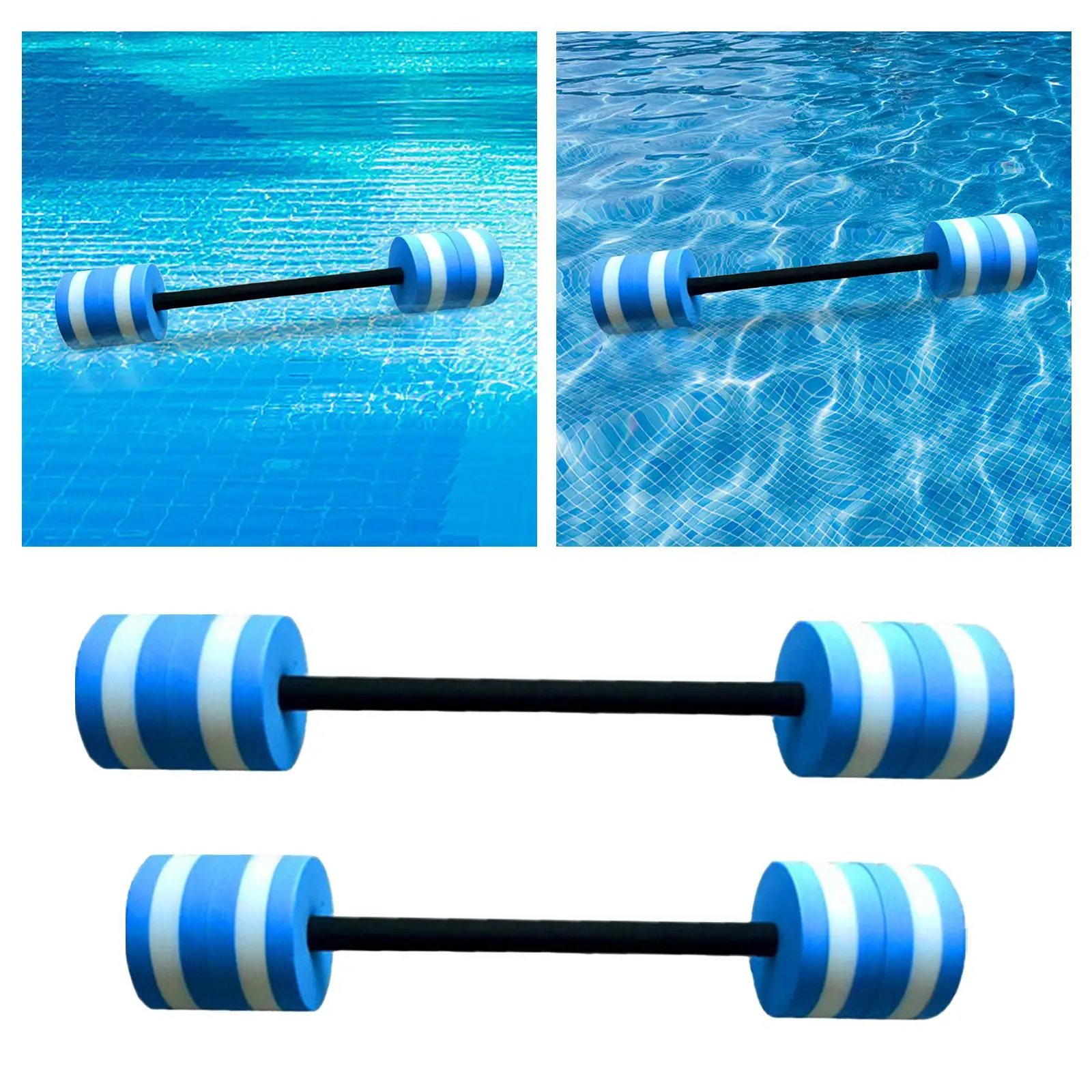 Water Aerobics Dumbbells Detachable Eva Aquatic Exercise Dumbbells Aquatic Barbell for Men Women Accessory Fitness Tool