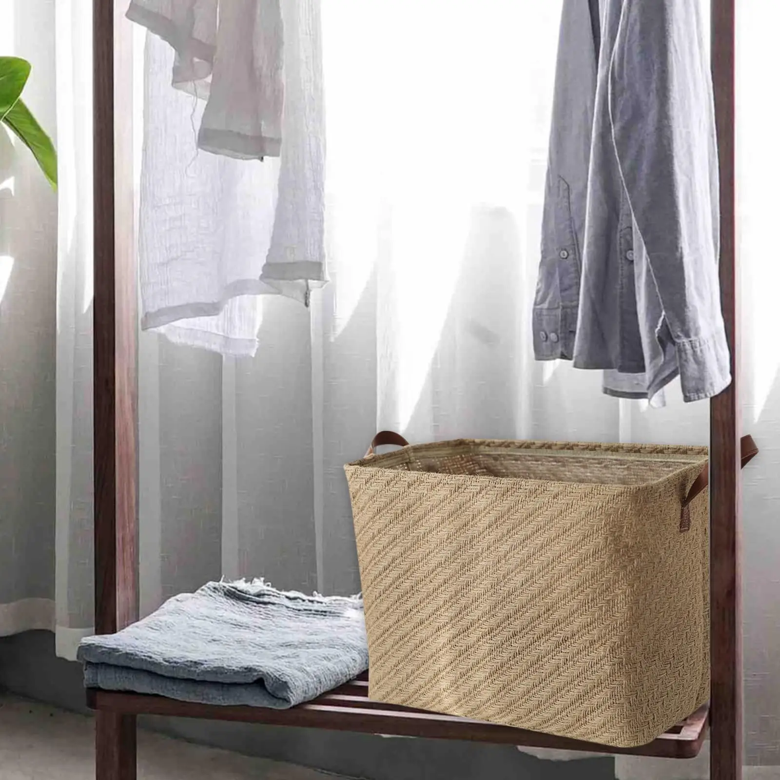 Decorative Laundry Basket With Handles Foldable Storage Basket for The