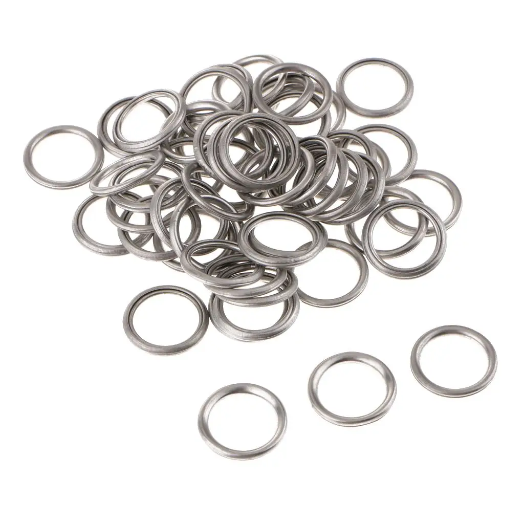 50 Pieces Oil Drain Plug Washer Gaskets MD050317 Fits for Mitsubishi V5 V6