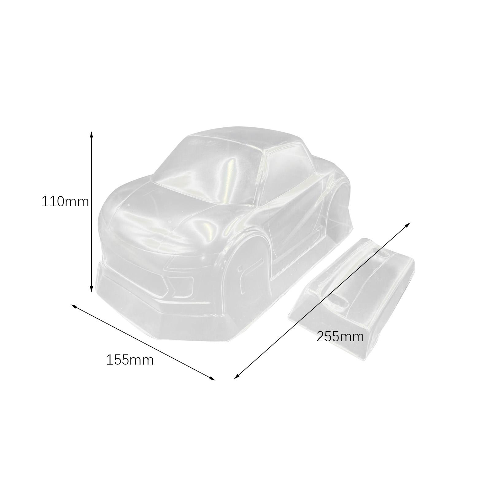 Прозрачный корпус кузова автомобиля для дрифтинга с дистанционным  управлением, колесная база 170 мм для самостоятельной сборки, кузов  гусеничного автомобиля с дистанционным управлением, детали для гусеничного  грузовика с дистанционным управлением ...