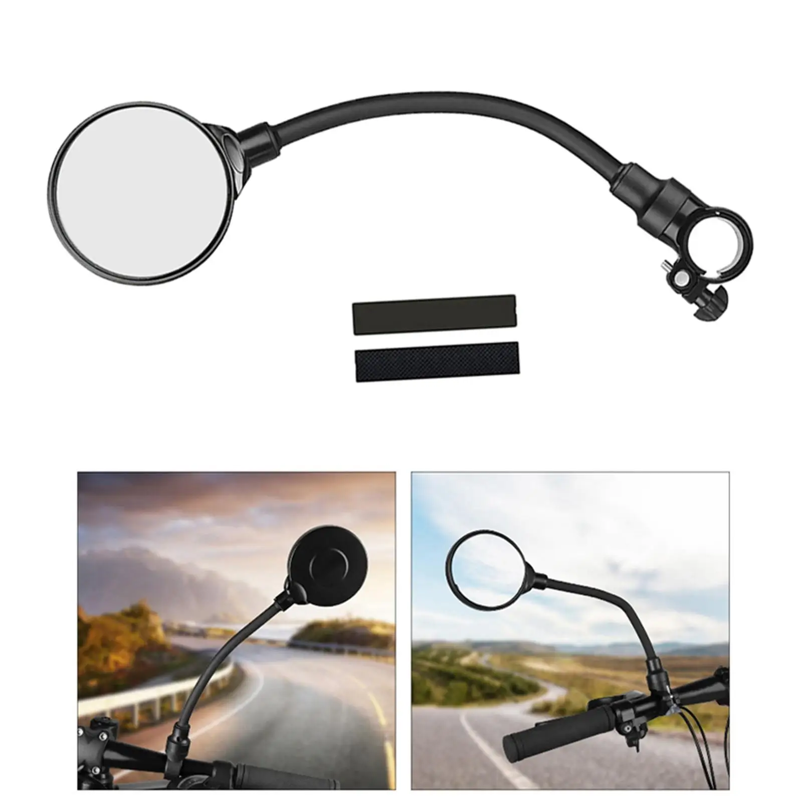 Bike Mirror Bicycle Rear View Mirrors Cycling Adjustable Wide Angle Universal Reflector for Mountain Road Bikes Adult Bikes