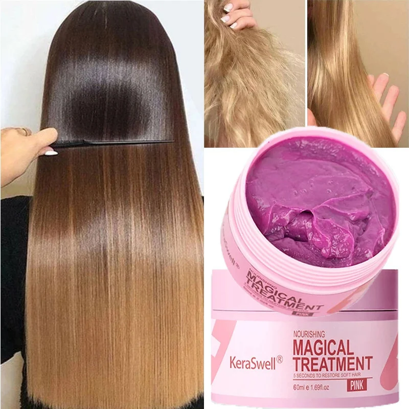 Best of 60ml Magical Keratin Hair Mask 5 Seconds Repair Damage Frizzy Soft Smooth Shiny Hair Deep Moisturizing Treatment Hair Root Care Reviews & Tips