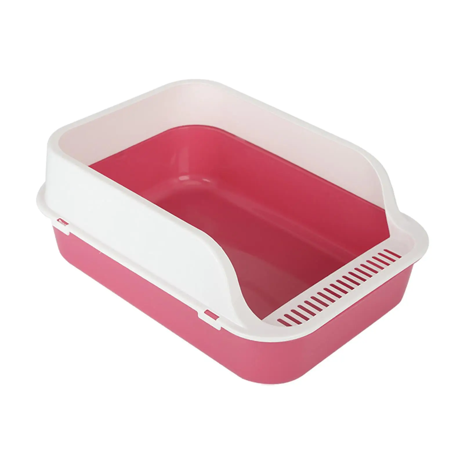 Kitty Litter Pan, Cat Litter Box Anti Splashing Cats Potty Toilet with High Side Semi Closed Pet Litter Tray Cats Litter Pan