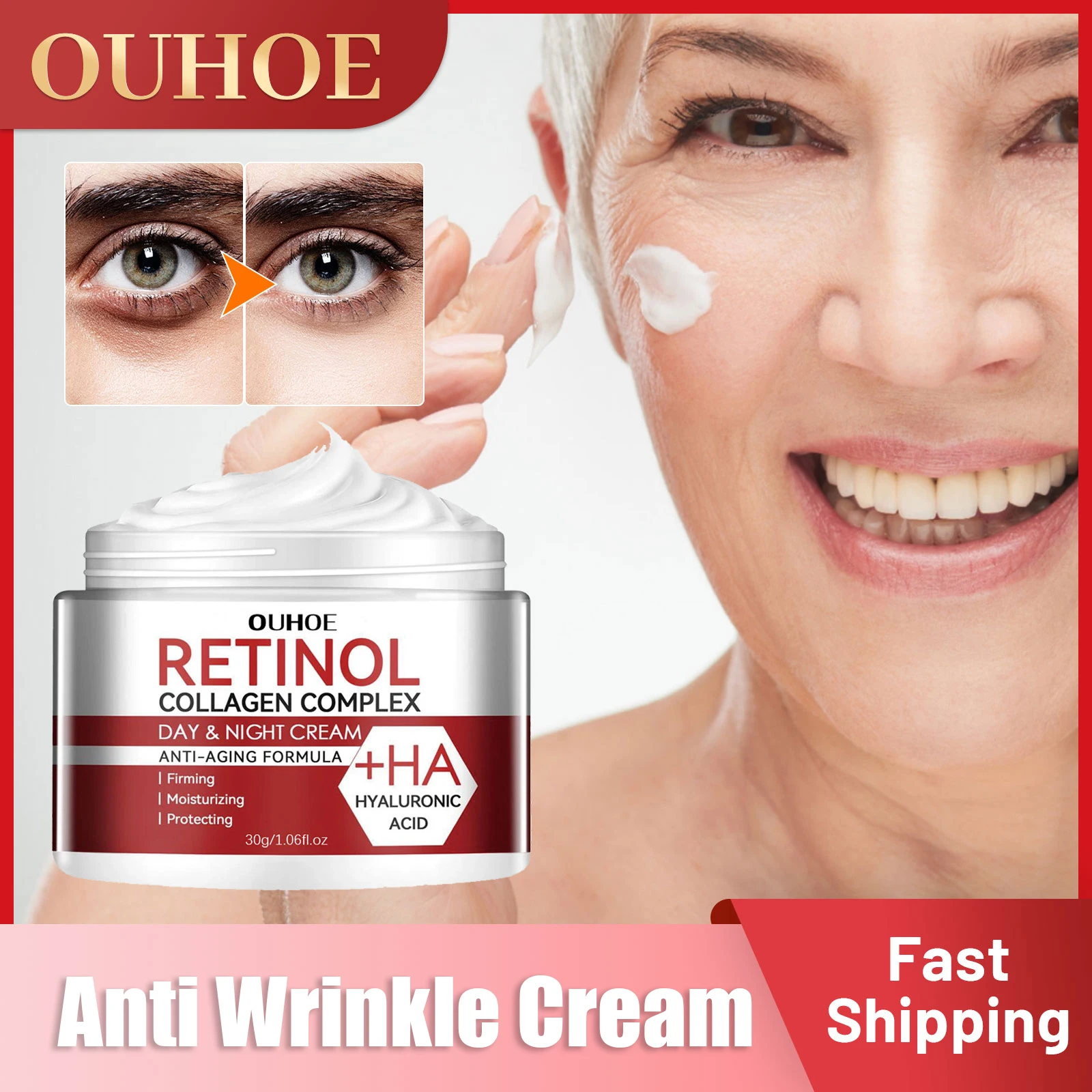 Best of Retinol Cream Original Wrinkle Remover Anti Aging Creams For Face Firming Pores Collagen Smooth Whitening Moisturizer Skin Care Reviews & Tips