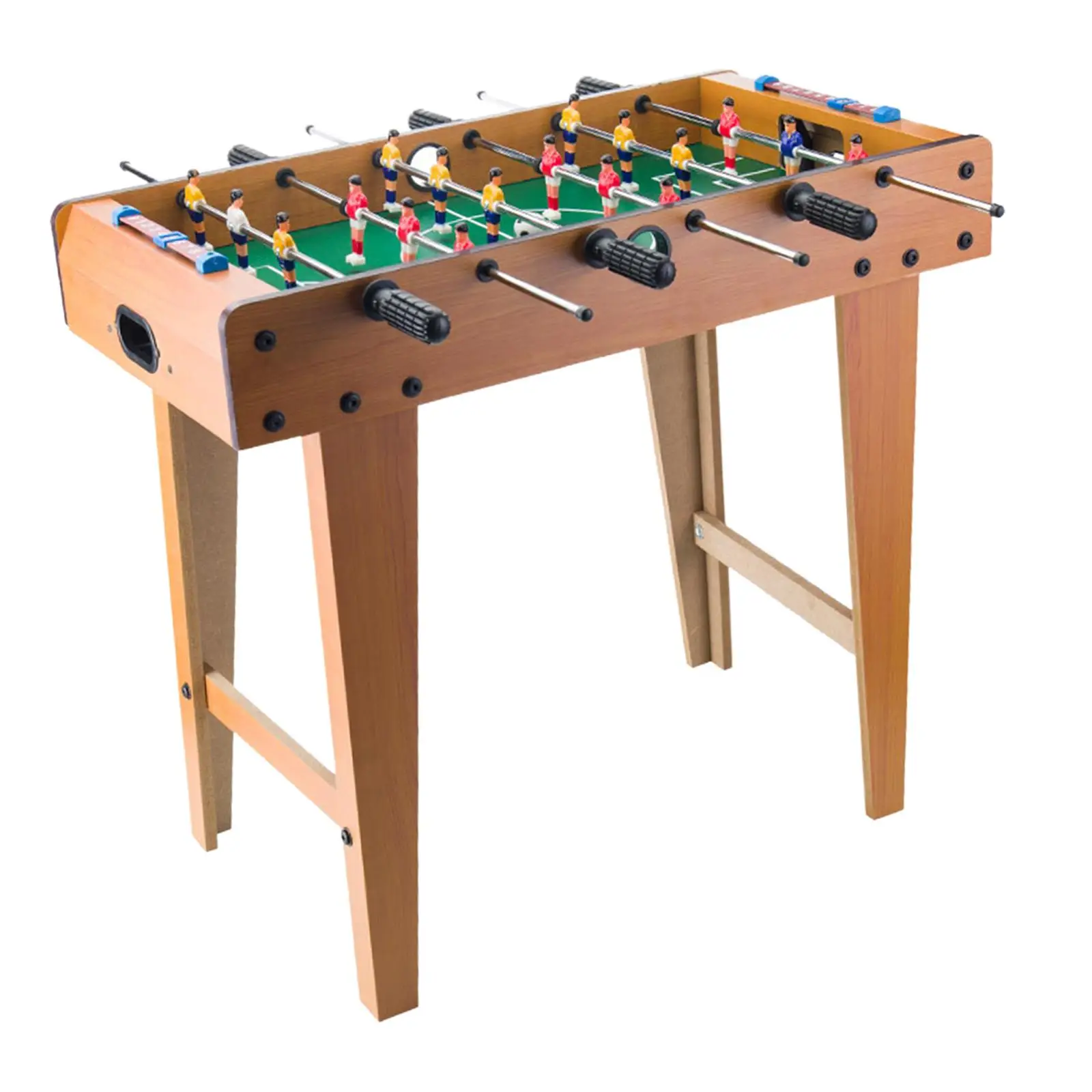 Wood Foosball Table Tabletop Football Game Interactive Toy with Ball Funny Football Game Desktop Game for Family