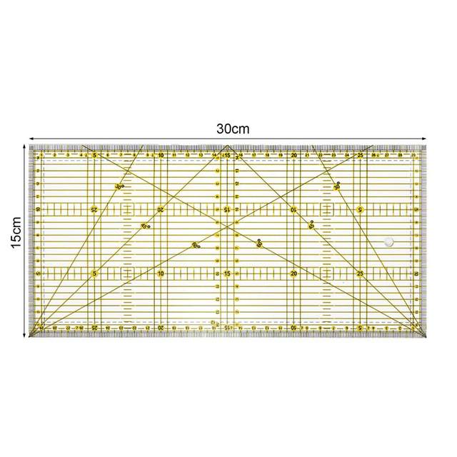 Regla Patchwork Rectangular Antideslizante 15x30 cm