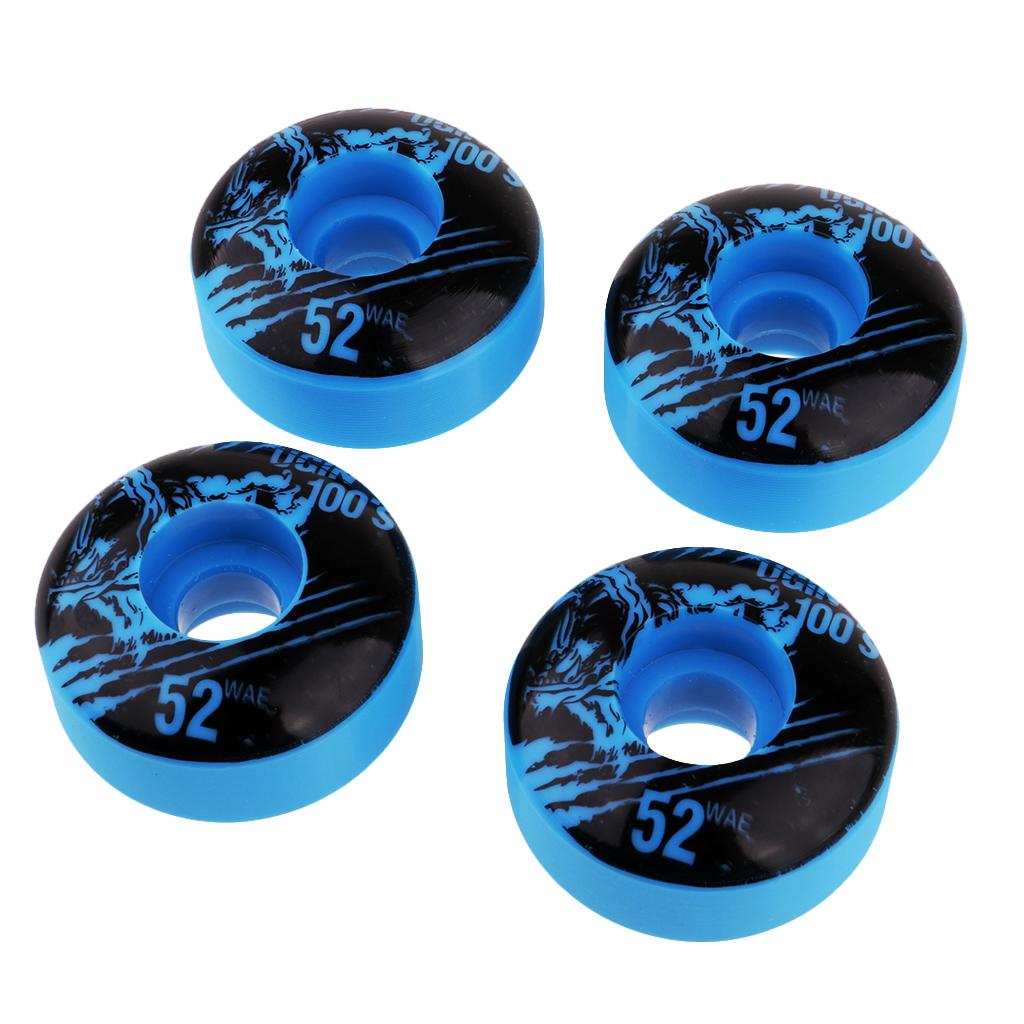 MagiDeal 4Pcs High Quality 4pcs/set 52x30mm Skateboard Wheels Durable PU Wheels PU Skateboard Wheels