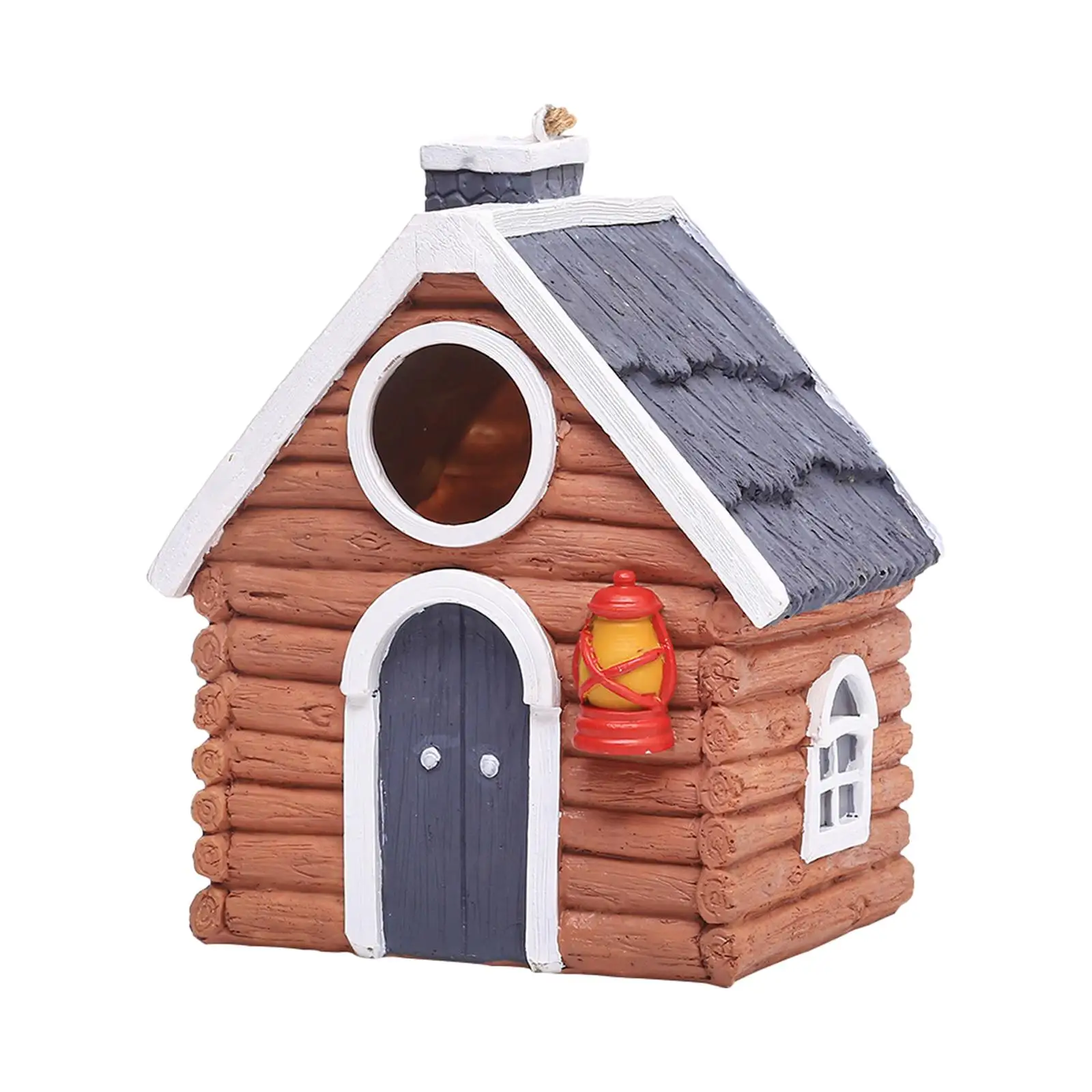 Bird House Rustic Bird Breeding Box Small Bird Rest Place Garden Decorative Cottage for Fence Garden Backyard Trees Yard