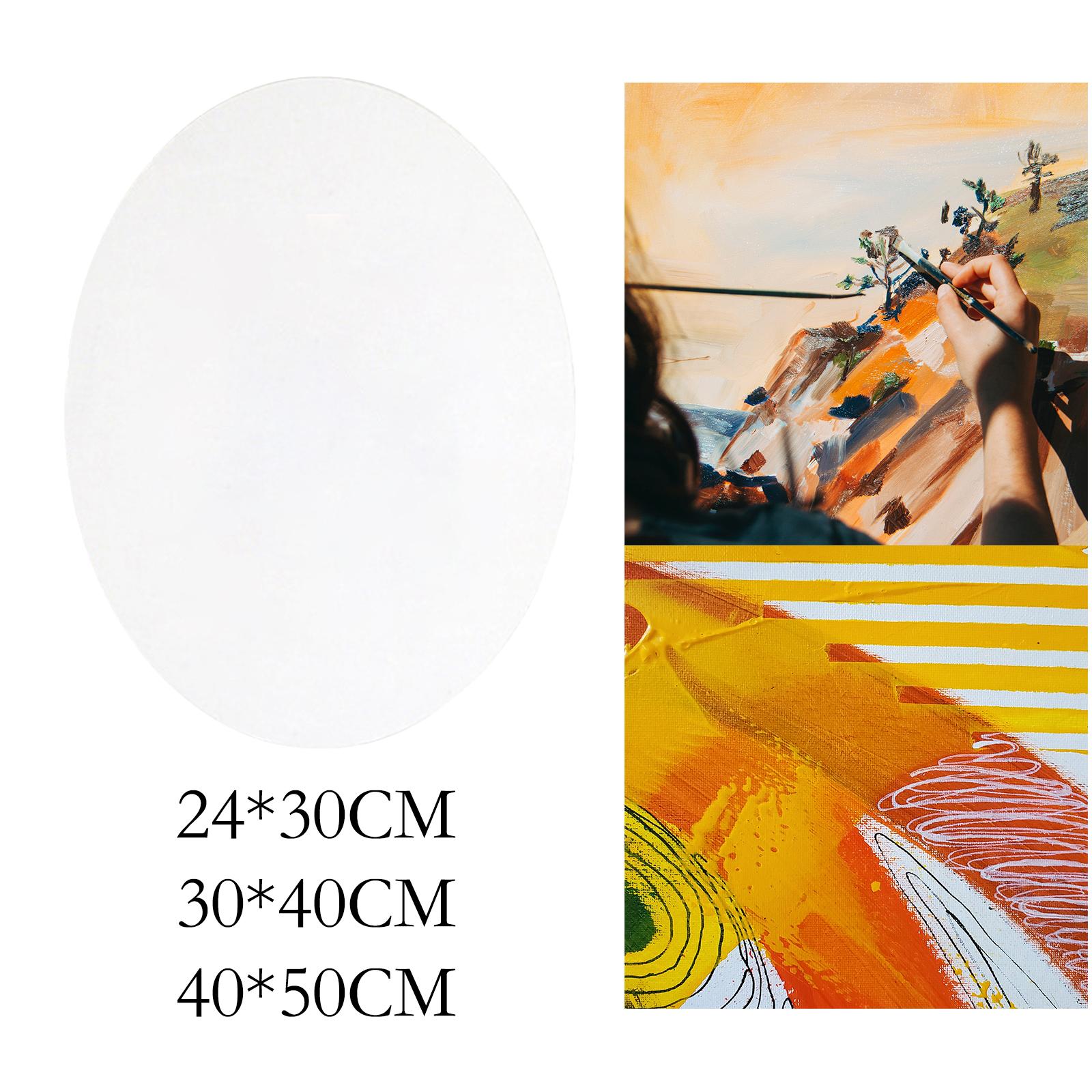 Round Canvas for Painting, Pre Stretched Cotton Canvas Boards, Circle Shaped Art Canvas Panels for Acrylic Oil Painting