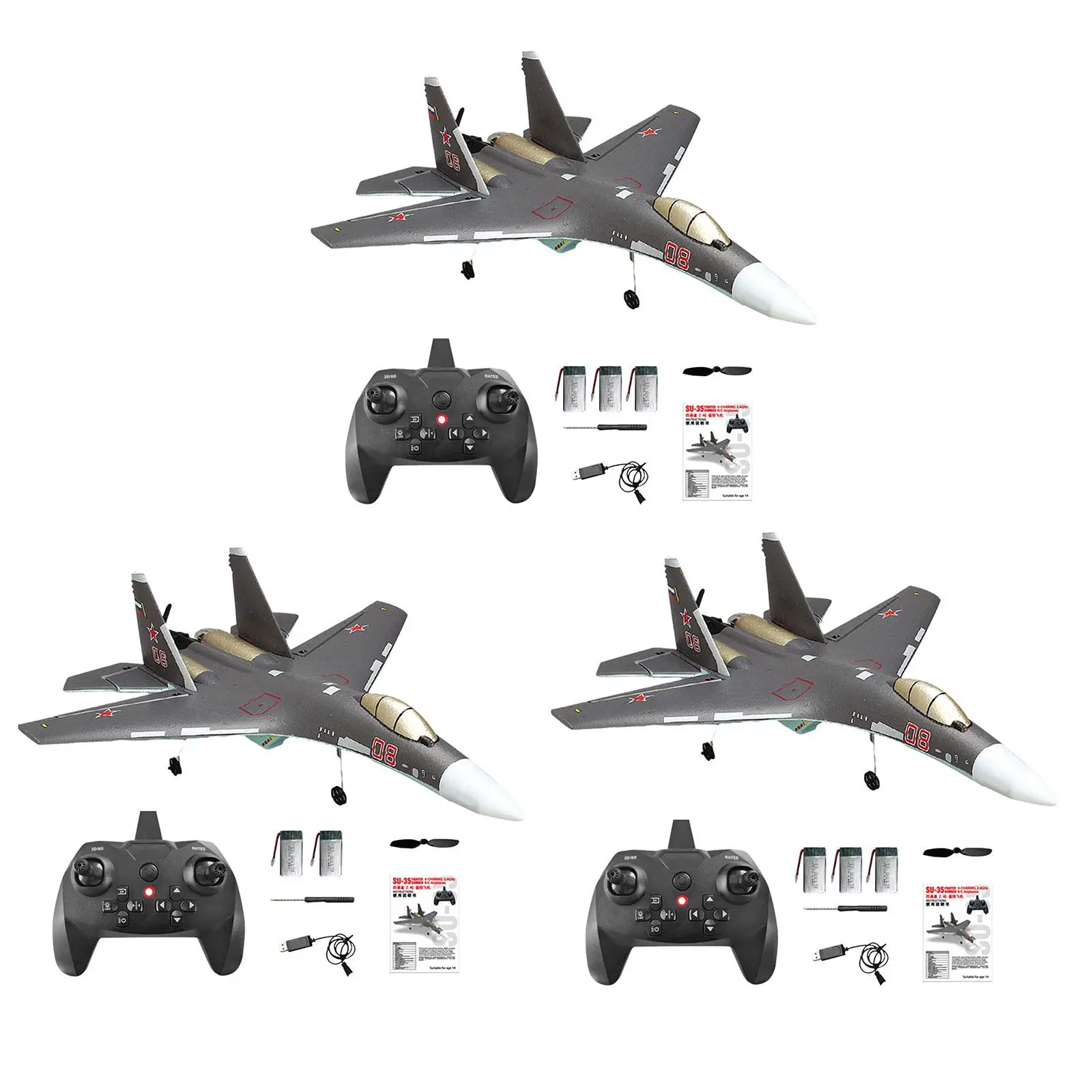 6 Axis Fighter 4 Ch Distance 300Meter Altitude Hold Remote Control Jet Airplane for Boys Kids Teens Beginner Adults