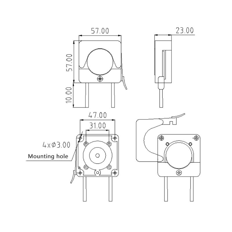 pacote pequeno do OEM do motor deslizante do fluxo do tubo