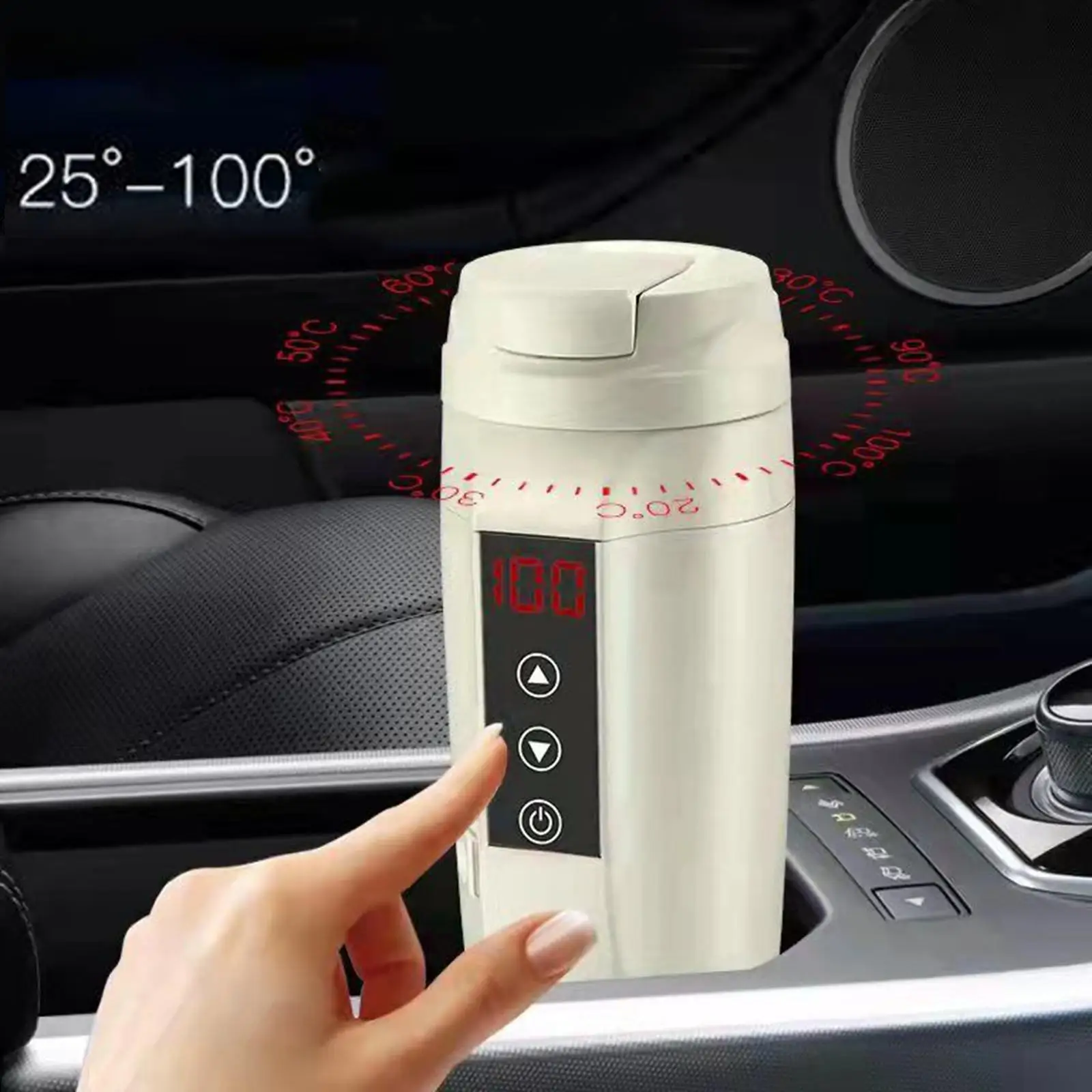 Electric Car Kettle Boiler, 12V Heater Fast Boiling  Drinking Tea, for  450ml Lighter Mug