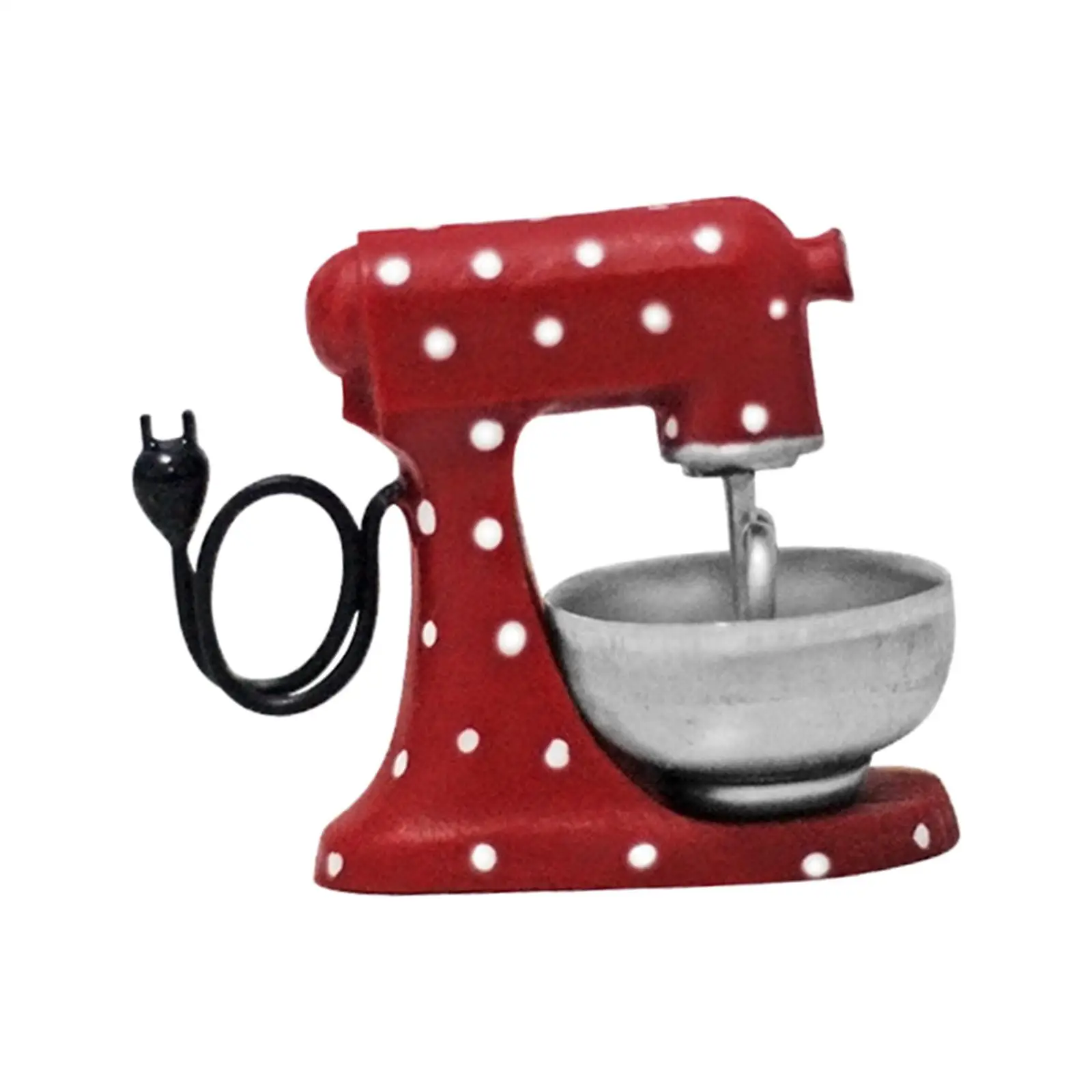 Micro Mixer Machine Dollhouse Crafts Simulation Model Accessories Kitchen Retro Style Decorative Furniture Modern 1/12 for Gifts