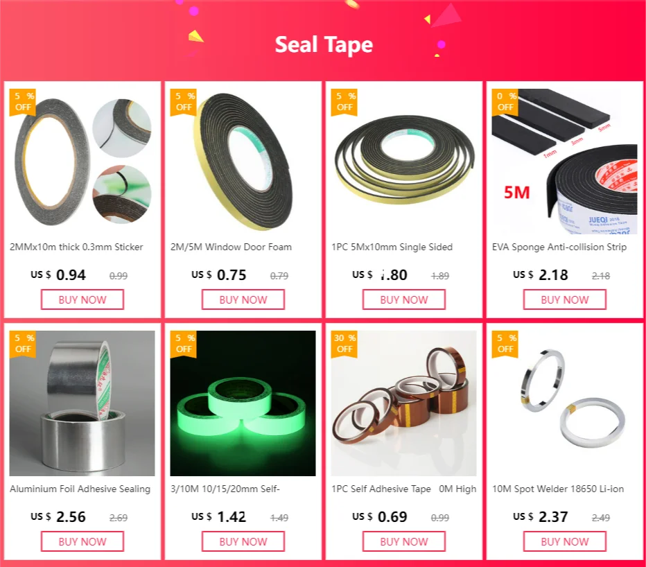 1PC Self Adhesive Tape 30M High Temperature Resistant Tape Electronics Industry Welding Polyimide Capton Insulating Tape 12 Size Silicone Sealant