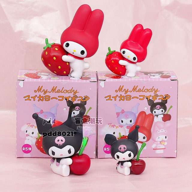 Rabbit Series Flocking Sanrio Blind Box Kawaii Doll Cute Cinnamoroll Kuromi  My Melody Collection Room Decor Mystery Box Toy Gift - AliExpress