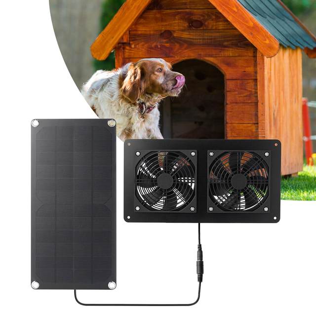 Solar powered exhaust fan for 2024 dog house