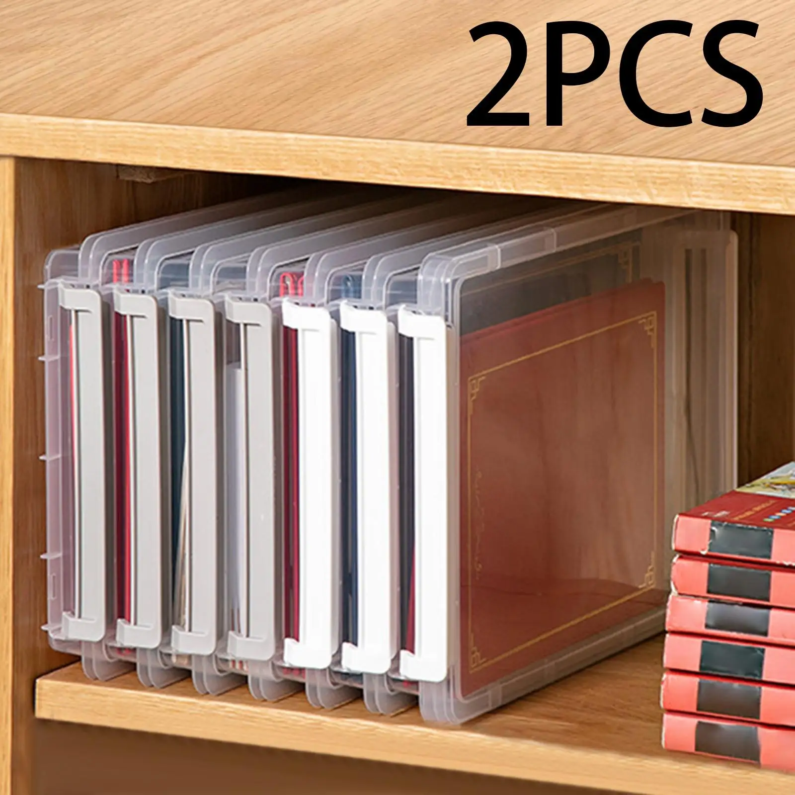 Desk Paper Organizer Stackable Waterproof Desktop Storage Box Portable File Storage Box for Bushiness Home Desk Accessory