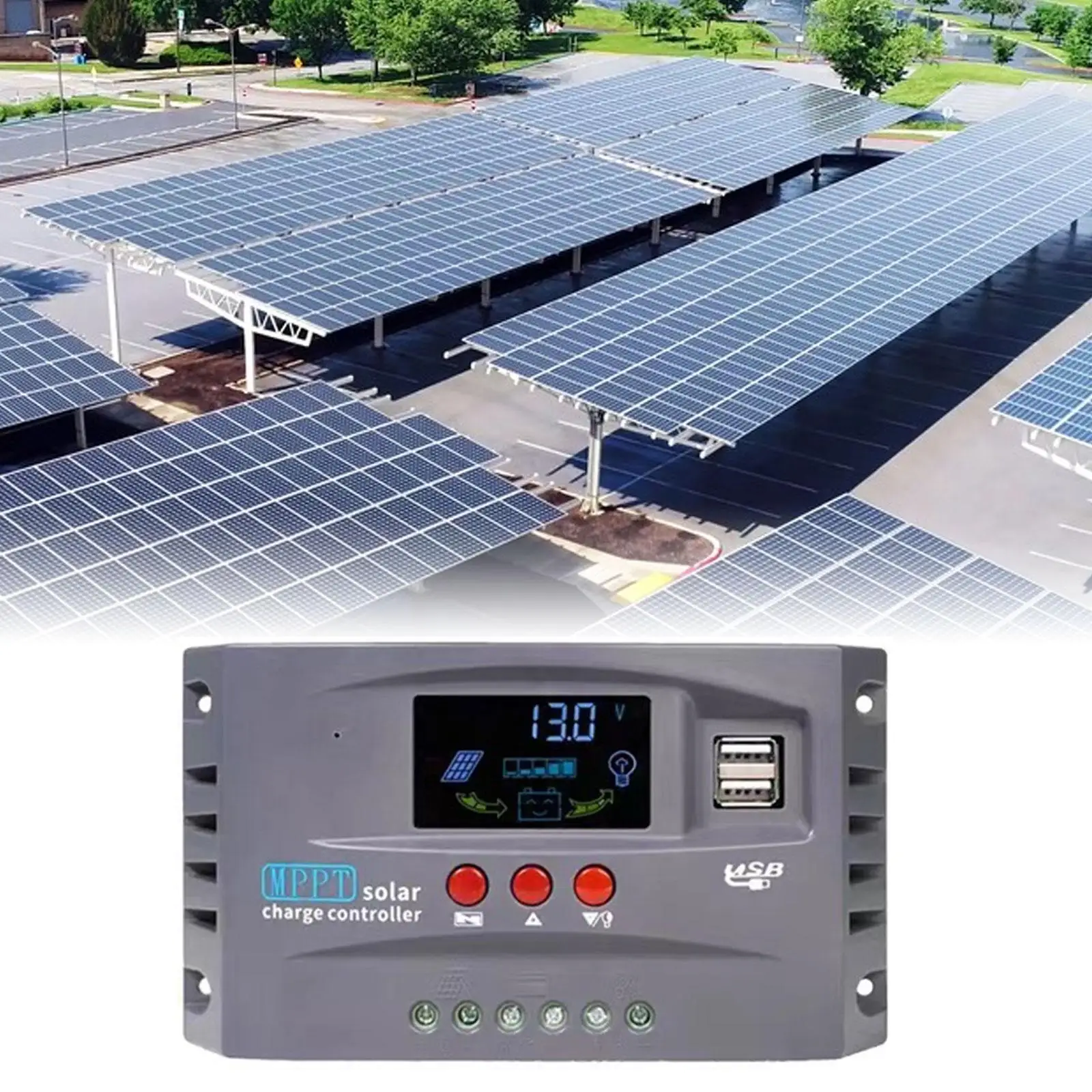 Solar Panel Charge Controller Mppt Smart Overloading Battery Intelligent Regulator for Yacht