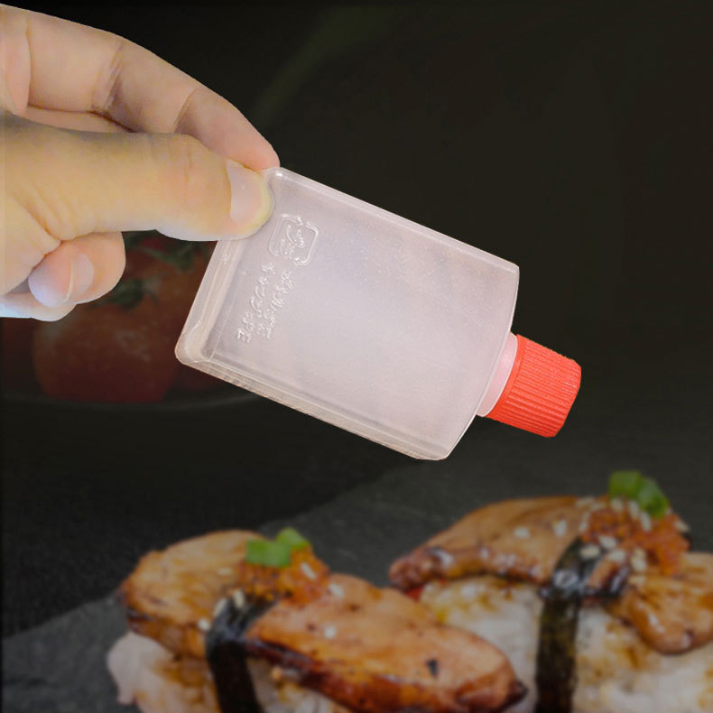 2pcs 6ml 15ml 23ml 30ml Sushi Soy Sauce Bottle Transparent PE Food Grade Plastic Takeout Packaging Seasoning