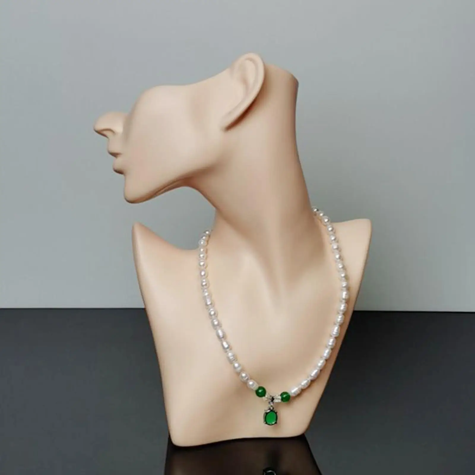 Necklace & Earring Display Female Model Head Earring Display Stands Jewelry Mannequin Display for Bracelets Chain Pendant