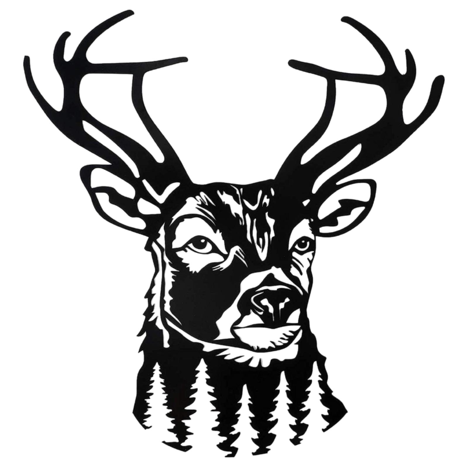 Country Deer Stag Head Statue Wall Mount Handmade for Bar Display Decorative