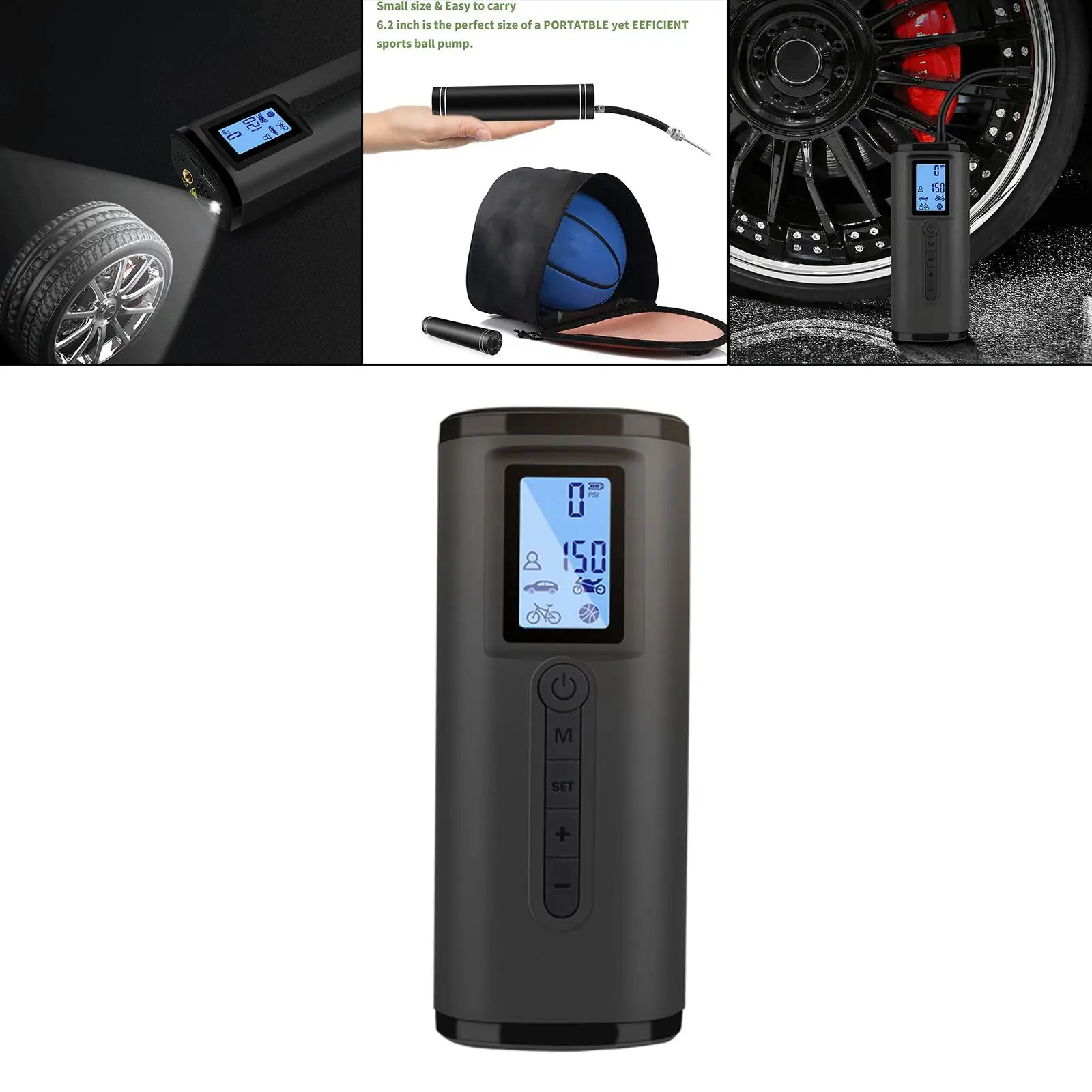 Portable Cordless Electrical Air Pump Tyre Inflator Tire Pump Rechargeable