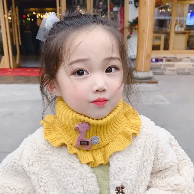 Winter 100% Cotton Warm Knitted Scarf For Baby Girls Boys Neck Warmer Striped Scarves Kids Scaves