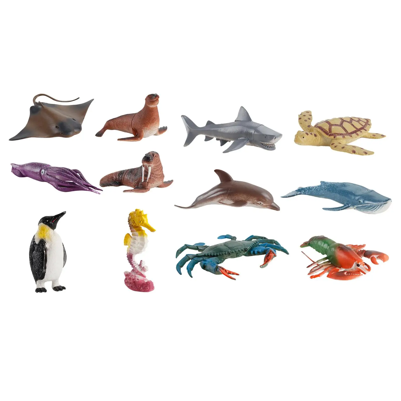 Sea Animal Figures Model Bath Toy Set Sea Creatures Toy