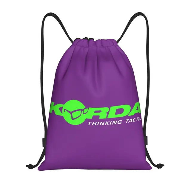 Custom Korda Fishing Logo Drawstring Backpack Bags Lightweight Fish Carp  Fisherman Gift Gym Sports Sackpack Sacks for Training