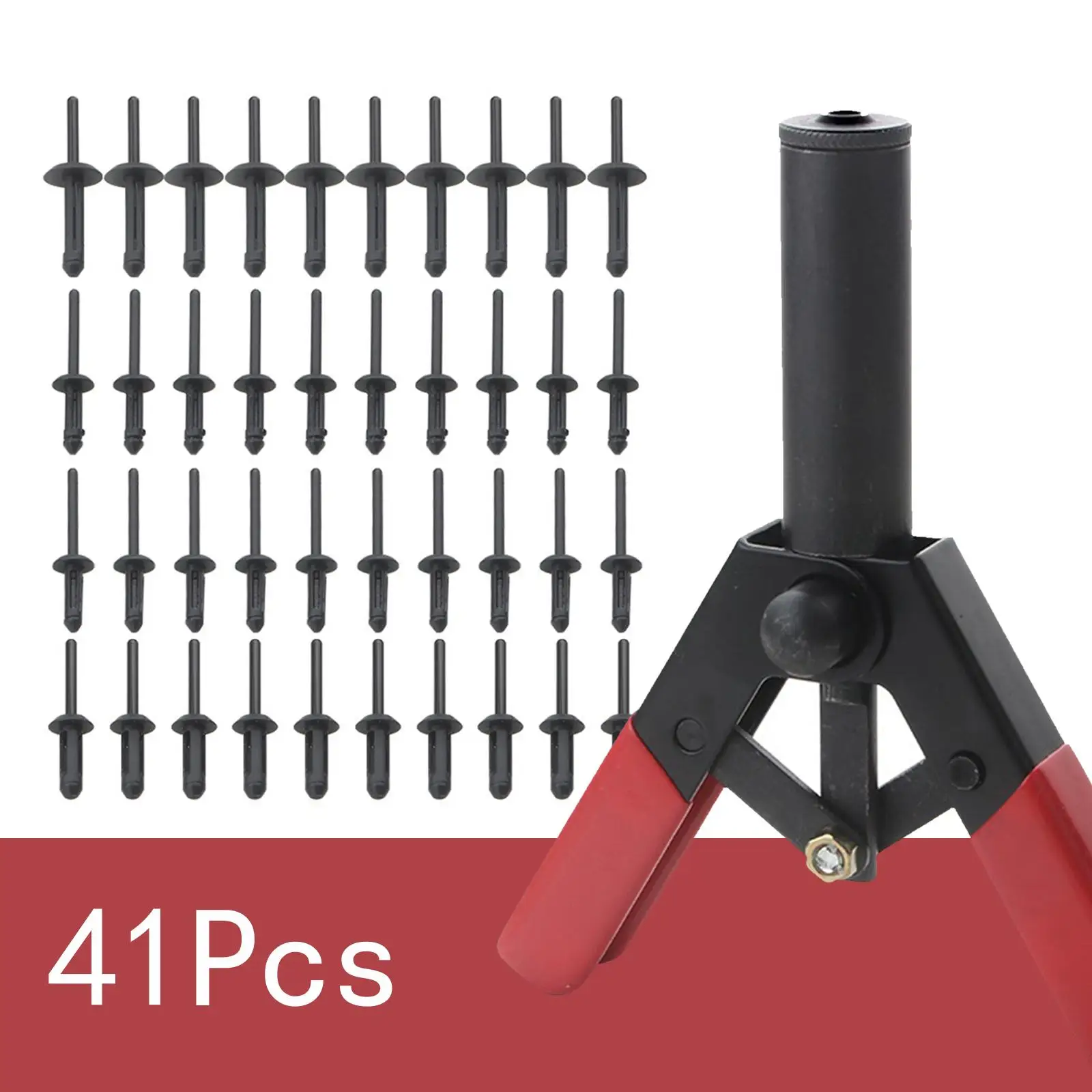 41x Pp Rivet Set Universal Poprivet Tool Replacement Set Nylon Popping Rivet Assortment Hand Riveter PP Rivet Clip