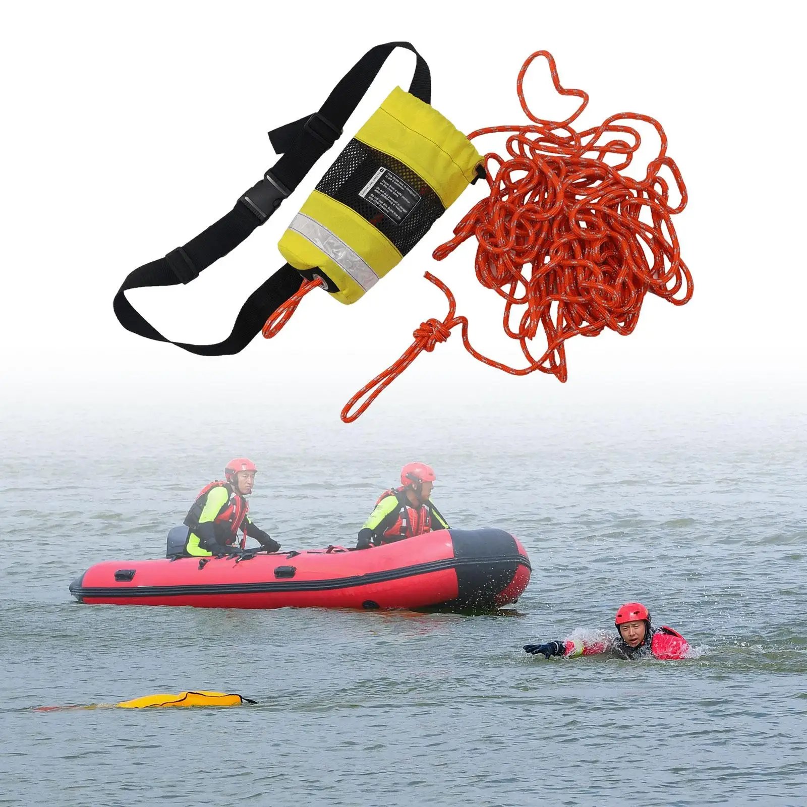 Water Floating Throw Rope Reflective Water Sports Kayaking Rafting Boating Accessories