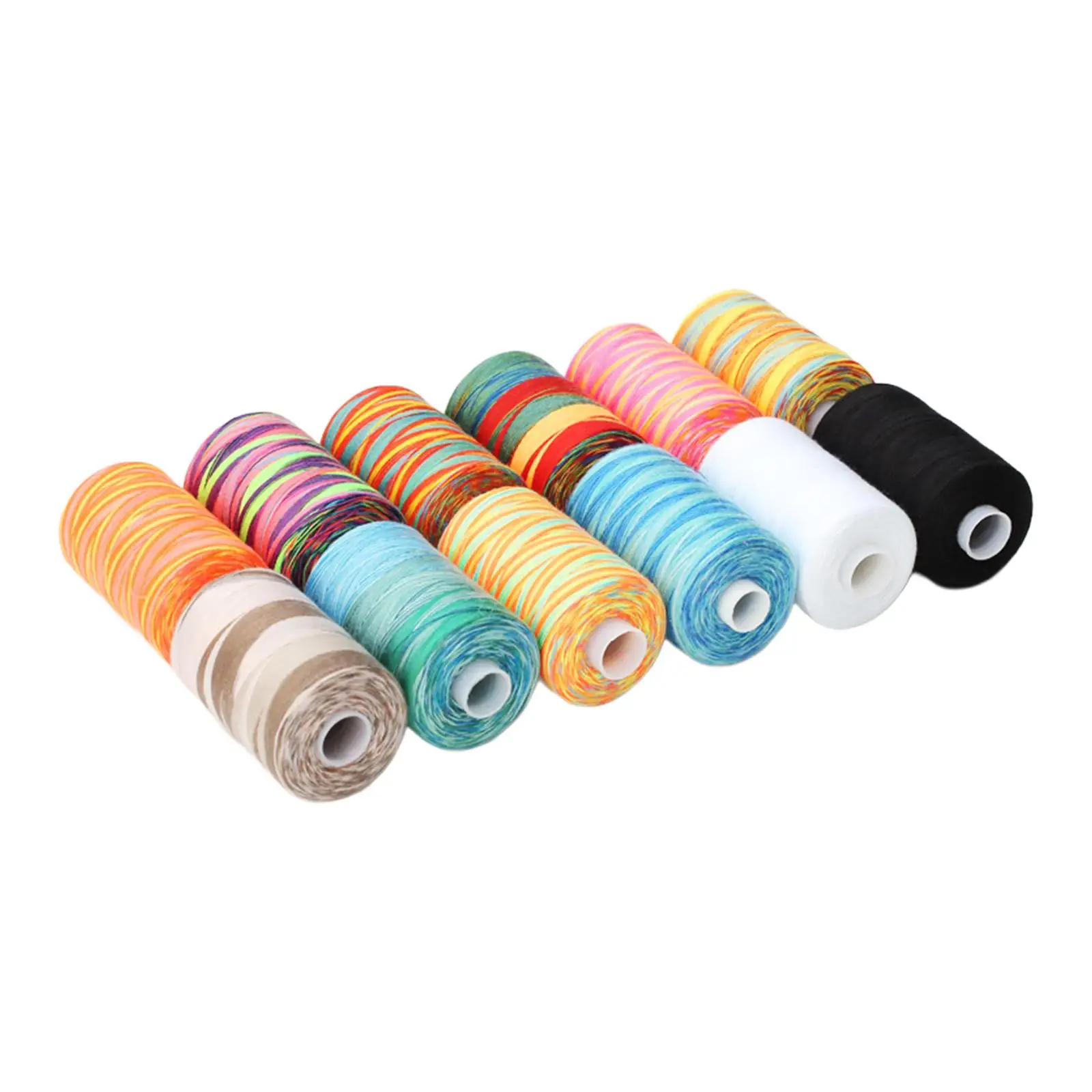 12 Pieces Colorful Sewing Thread Set Durable Sewing Machine Thread for Needlework Embroidery Hand Sewing DIY Crafts Supplies