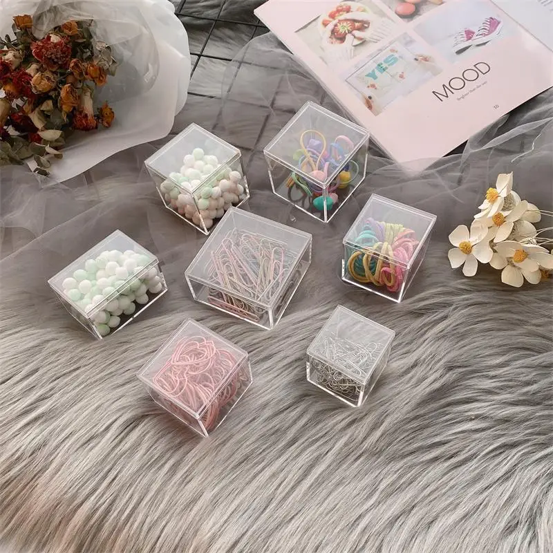 12-teilige transparente Acrylboxen mit Deckel, Kunststoff-Organizer, Geschenkverpackung, Lebensmittel-Süßigkeiten-Aufbewahrungsbehälter für die Präsentation zu Hause – Detail 4