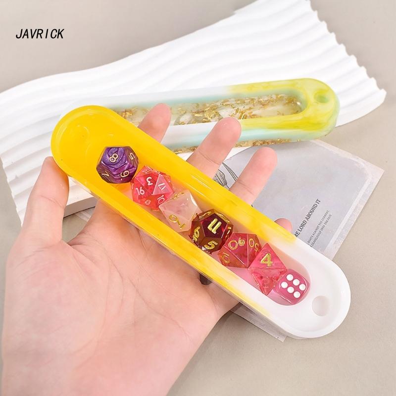 Dice Storage Silicone Mold Resin Dice Organizer Holder Mold DND Dice Box Mold Crystal Epoxy Mold for DIY Home Decor