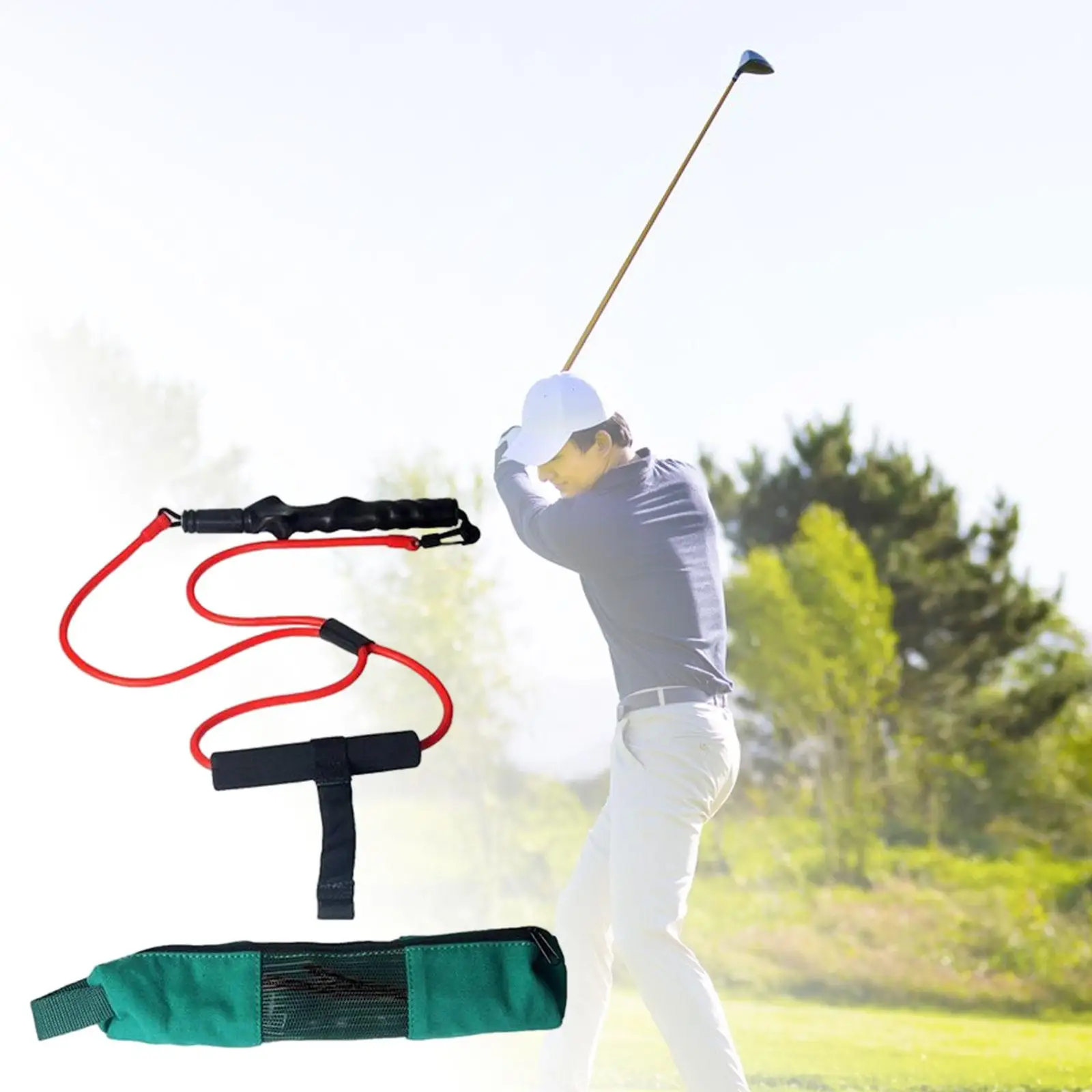 Durable Golf Training Aid Exercise Device Easily Carry with Storage Bag Improve