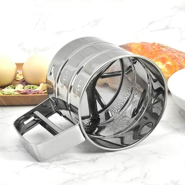 Tamis à Farine En Acier Inoxydable KADAX - 250g, Manuel Et Facile à Utiliser - Pour Pâtisserie Et Cuisine