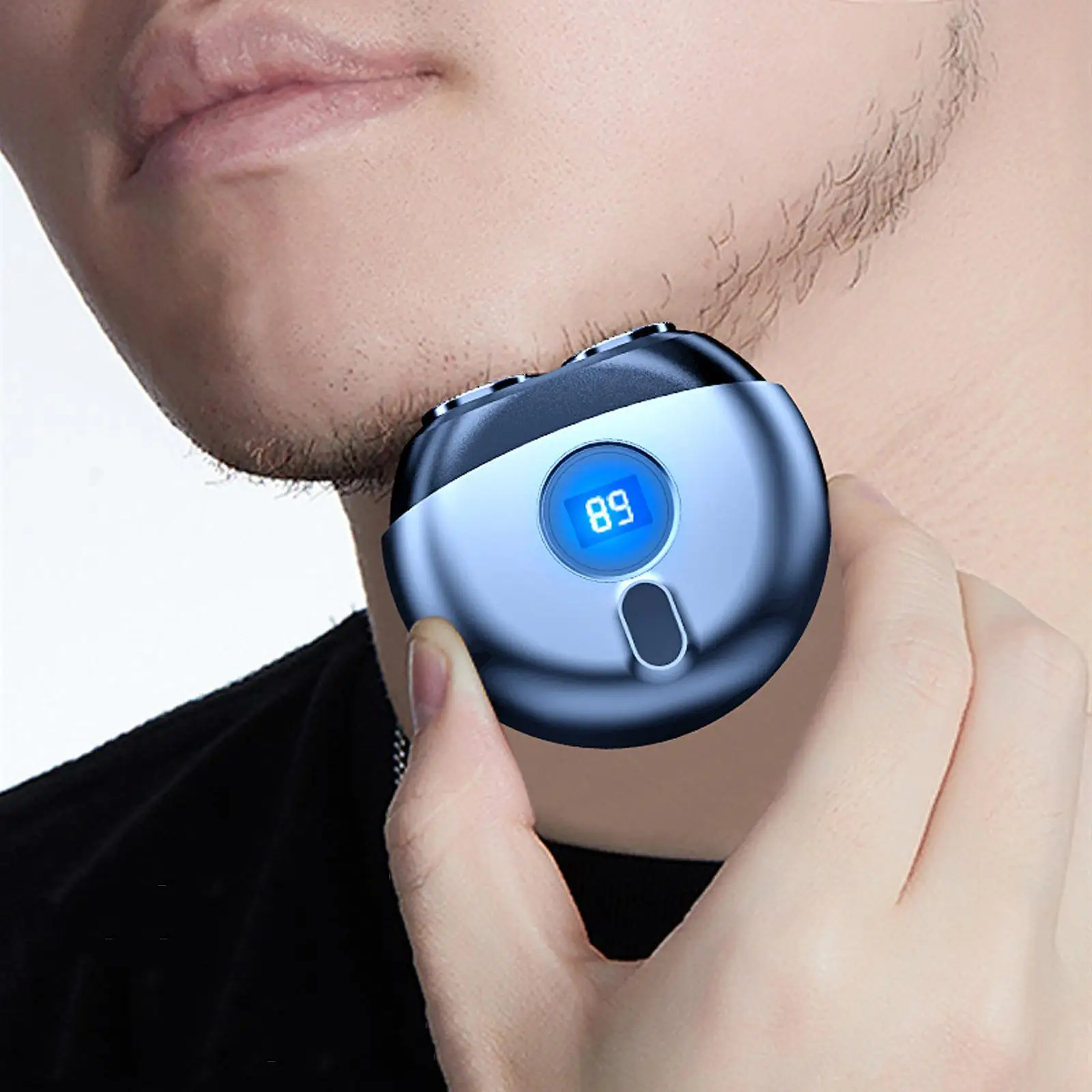 Compact Portable Electric Shaver Hair Removal LED Indicator Washable Head USB Rechargeable Mustache Use Gift