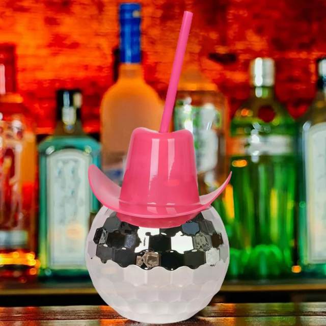 Cup Disco Ball Cups Cocktail Party Tumbler Bar Straw Drinking Drink Plastic  Beverage Glitter Flash Water Drinks Straws Nightclub - AliExpress