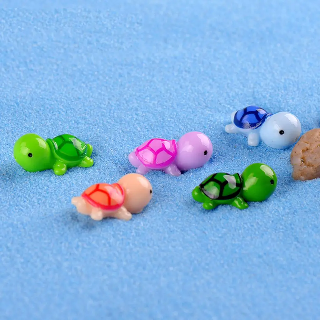 5Pcs Miniature Turtles Fairy Garden Decor mini size garden Dollhouse Accessories