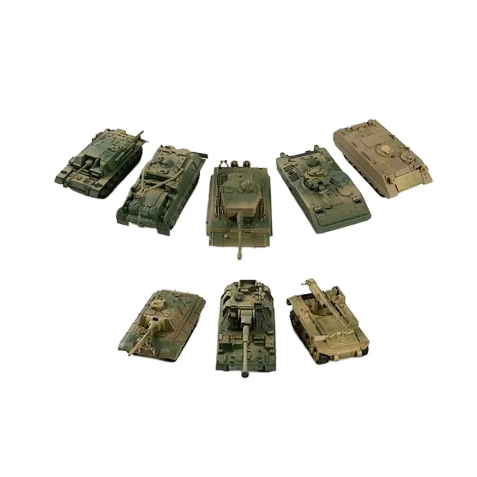 8Pcs Miniature Tank Model 4D Tank Puzzle Toys DIY Tank Puzzle 1/72 Tank Toy Model for Boy Adults Girls Children Birthday Gift