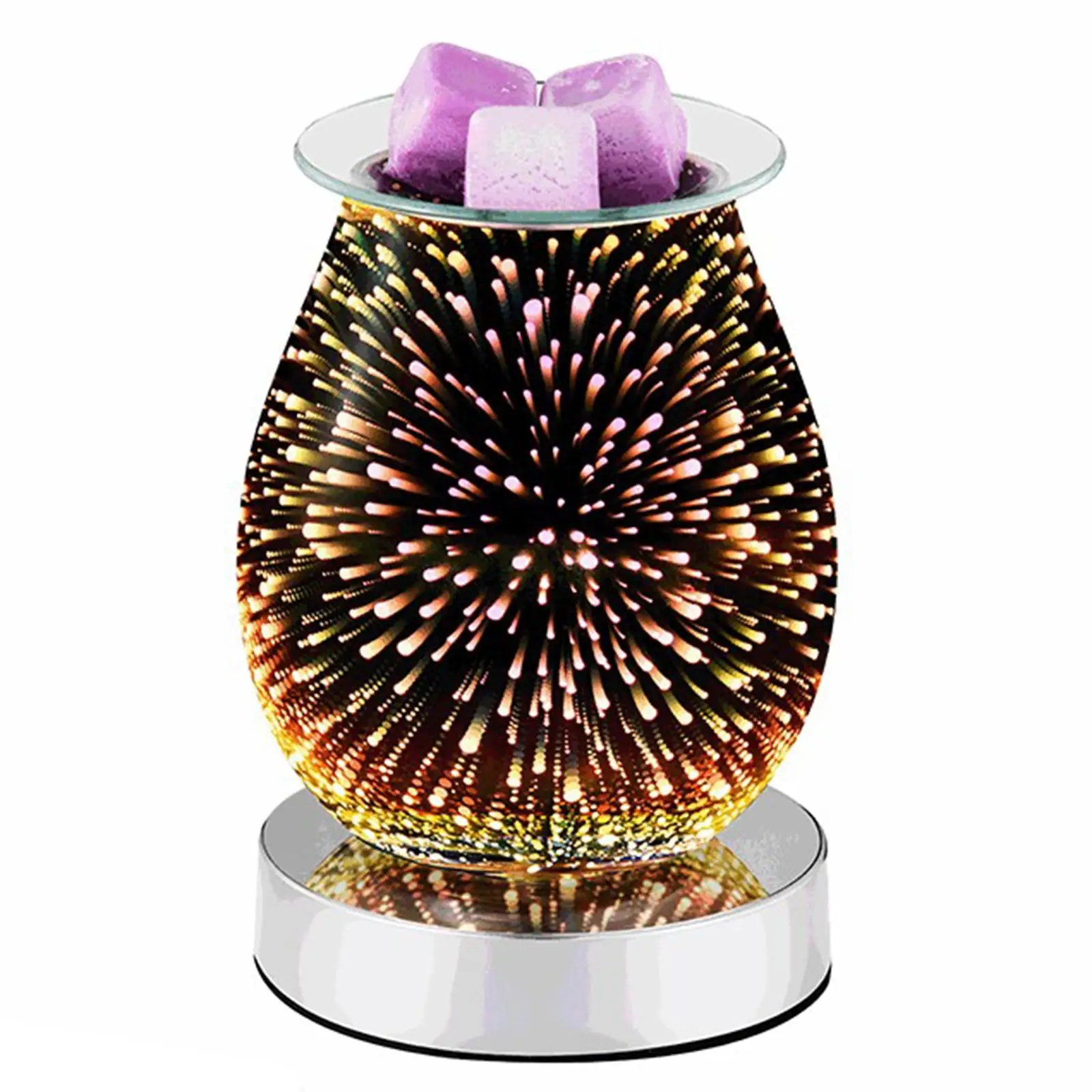 3D Glass Electric Wax Melt Warmer Wax Burner Melter Fragrance Warmer for Home Office Bedroom Living Room Gifts & Decor