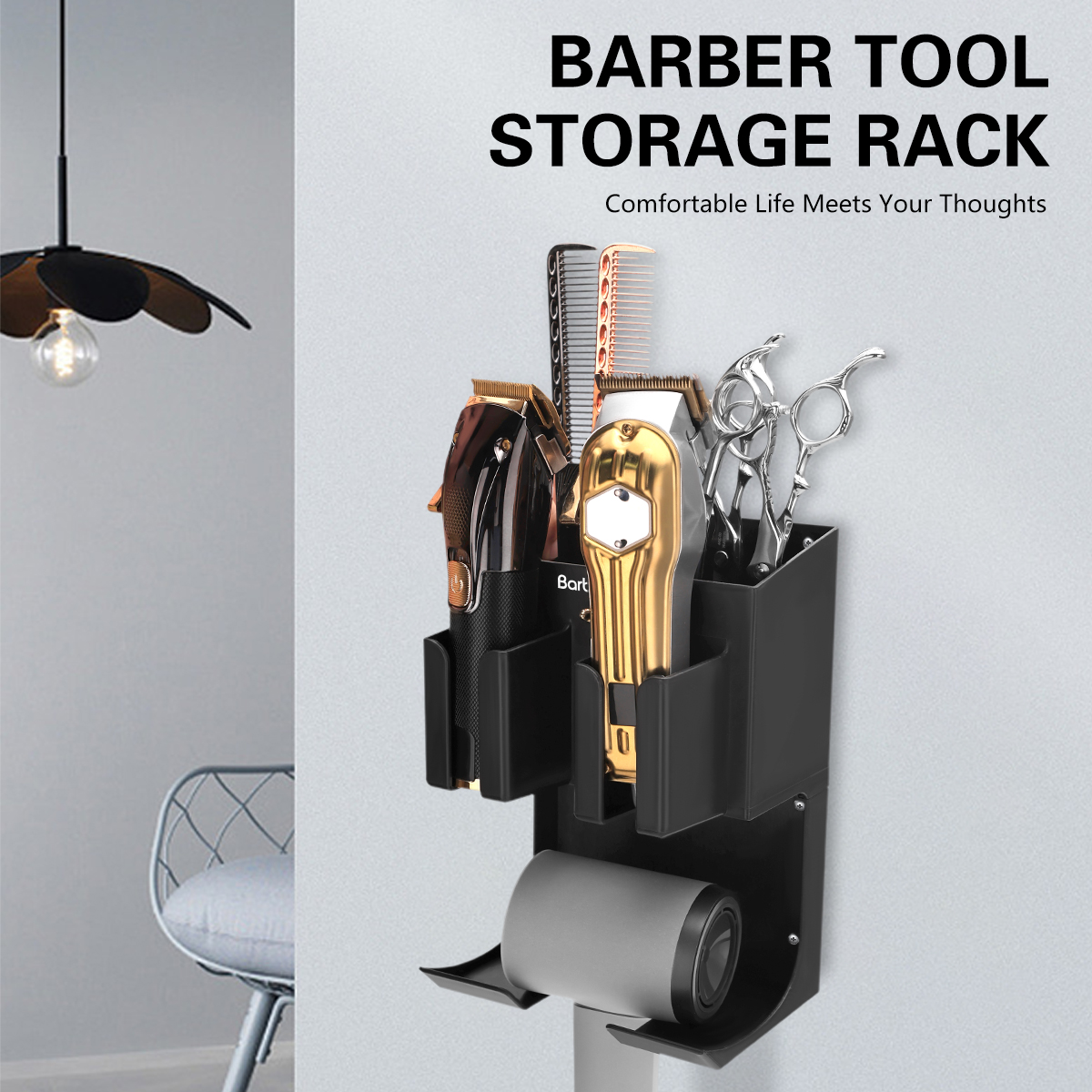 Best of New Wall Mounted Salon Hairdressing Hair Clipper Hanger Barber Hairstylist Multi Tool Storage Holder Hairdresser Tools Accessory Reviews & Tips